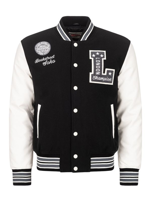 LONSDALE LONSDALE Prehodna jakna 'Waterstein'  siva / črna / bela