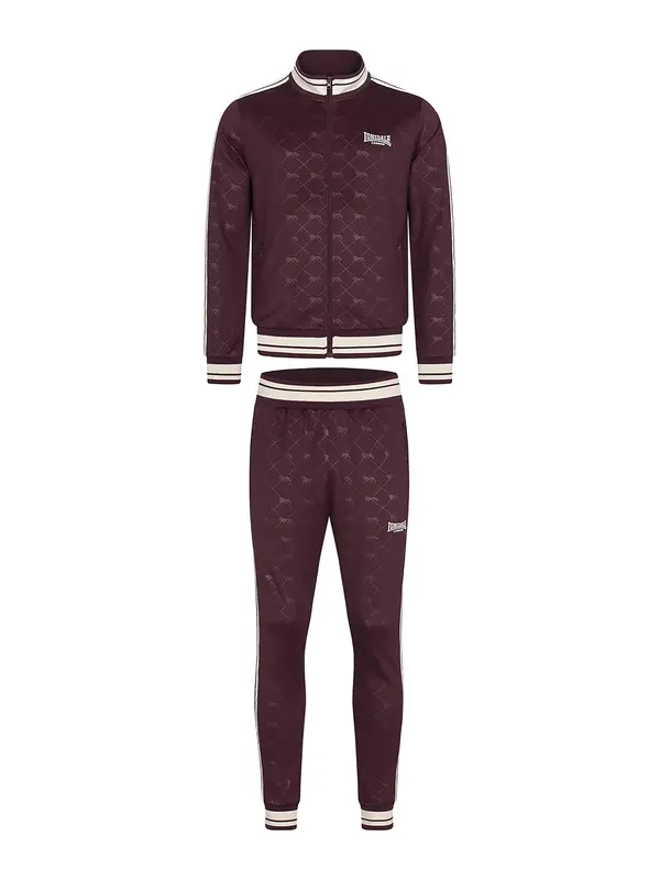 LONSDALE LONSDALE Športna trenirka 'Ashwell'  krvavo rdeča / vinsko rdeča / bela