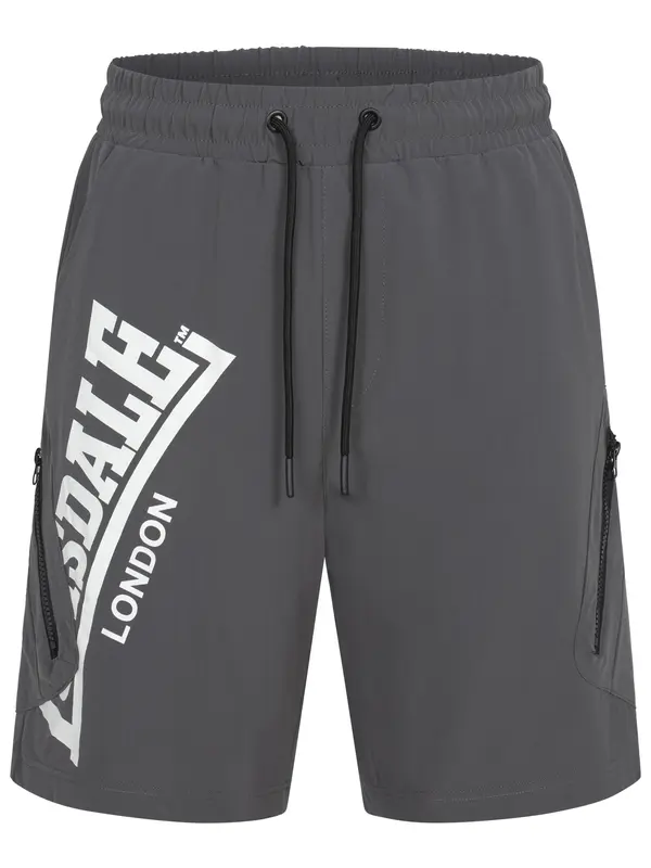 LONSDALE LONSDALE Športne hlače 'Alresford'  temno siva / bela
