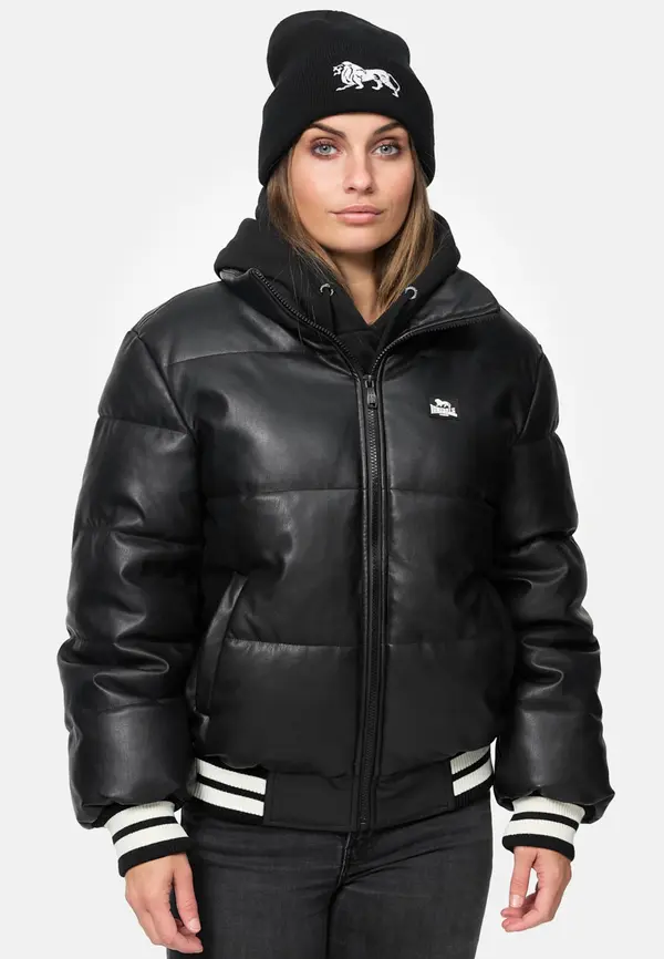 LONSDALE LONSDALE Zimska jakna 'Hybreasal'  črna / bela