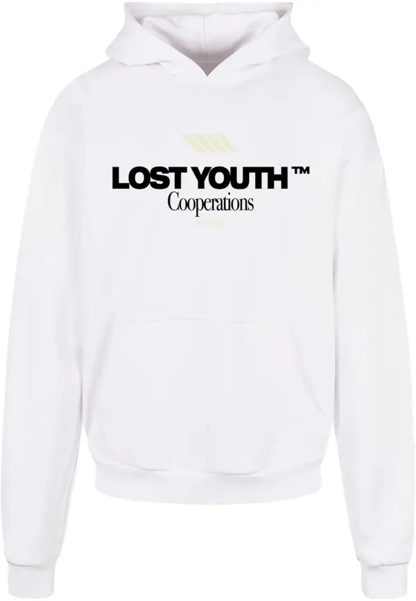 Lost Youth Lost Youth Majica 'Cooperations'  črna / bela