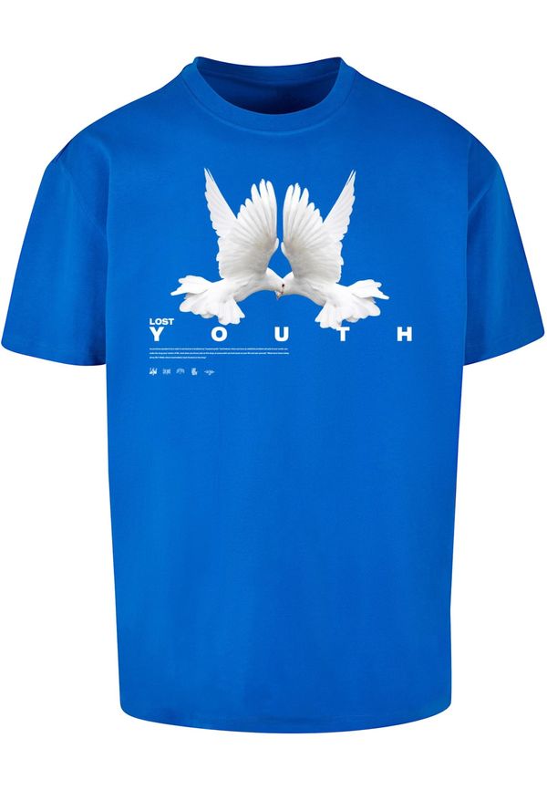 Lost Youth Lost Youth Majica 'Dove'  kraljevo modra / siva / bela