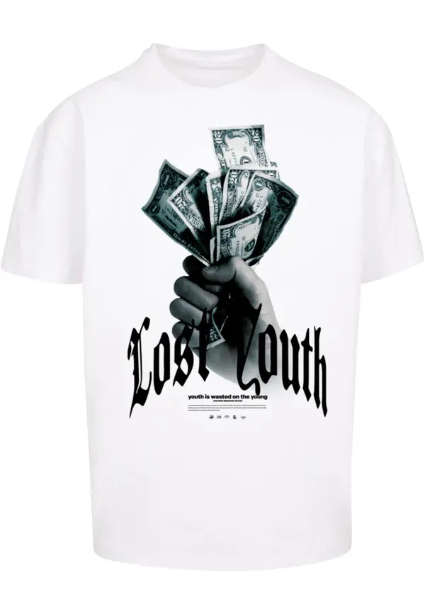 Lost Youth Lost Youth Majica  siva / svetlo siva / črna / bela