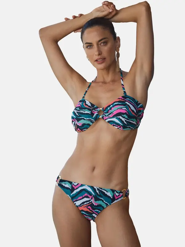 love & roses love & roses Bikini hlačke  azur / voda / temno modra / temno roza