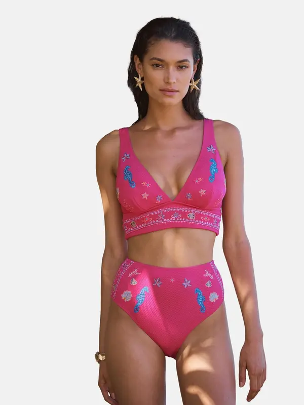 love & roses love & roses Bikini hlačke  modra / svetlo modra / breskev / magenta