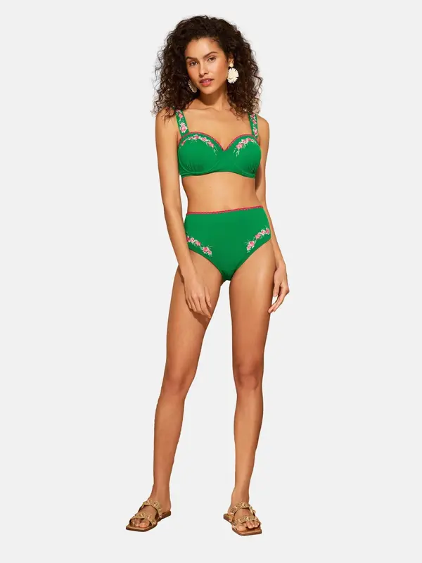love & roses love & roses Bikini hlačke  zelena / roza