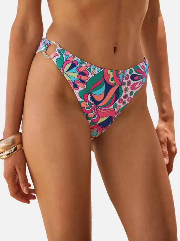 love & roses love & roses Bikini hlačke  zelena / roza / malina / bela