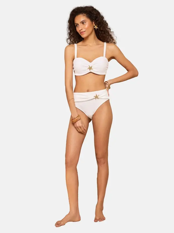 love & roses love & roses Bikini zgornji del  bela