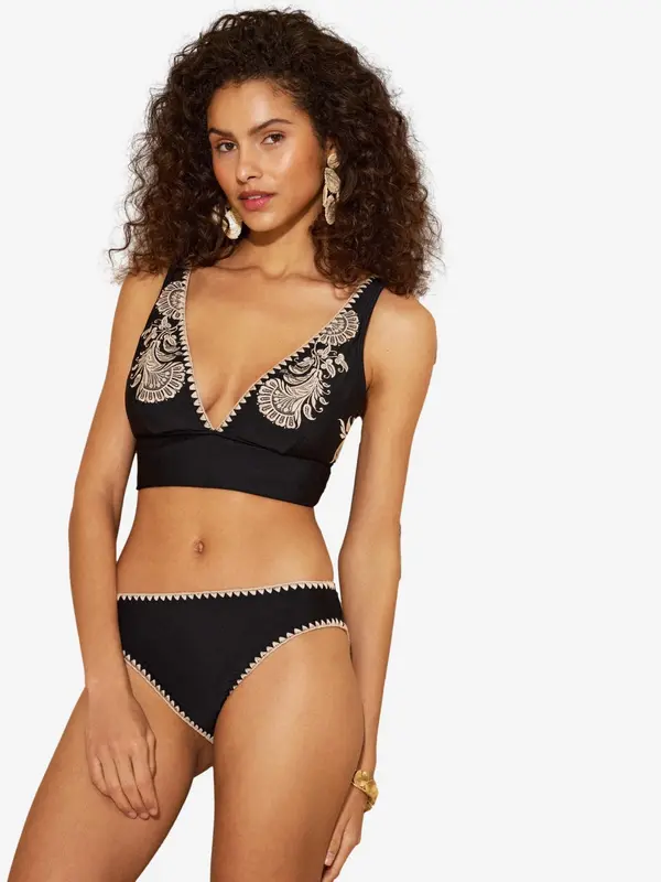 love & roses love & roses Bikini zgornji del  bež / črna