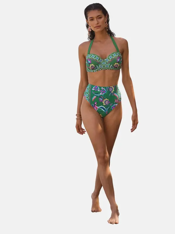 love & roses love & roses Bikini zgornji del  encijan / med / zelena / lila