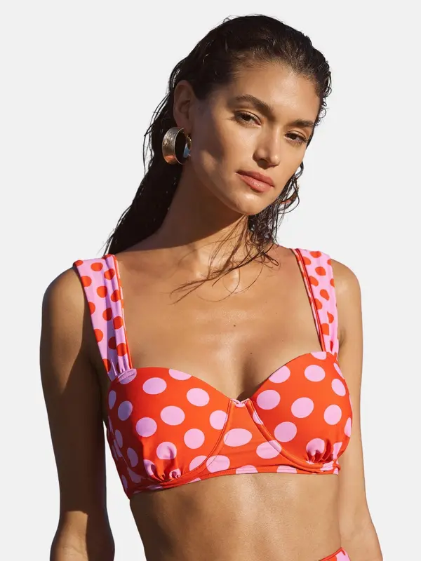 love & roses love & roses Bikini zgornji del  roza / oranžno rdeča
