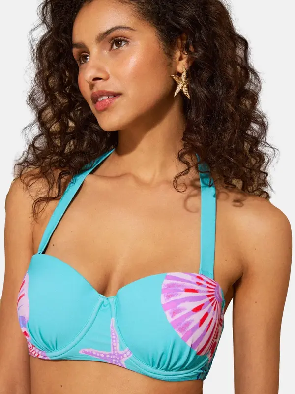 love & roses love & roses Bikini zgornji del  svetlo modra / fuksija