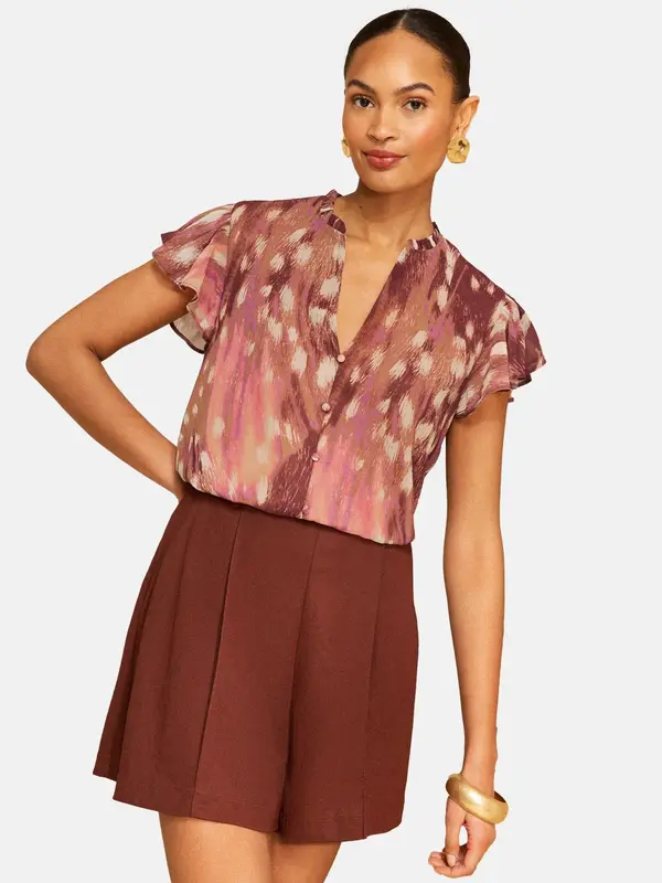 love & roses love & roses Bluza  bež / čokolada / mauve / temno roza