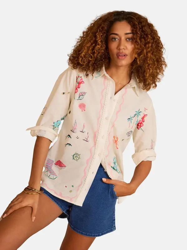 love & roses love & roses Bluza  bež / svetlo modra / roza / črna