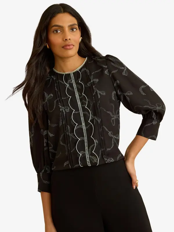 love & roses love & roses Bluza  črna / bela