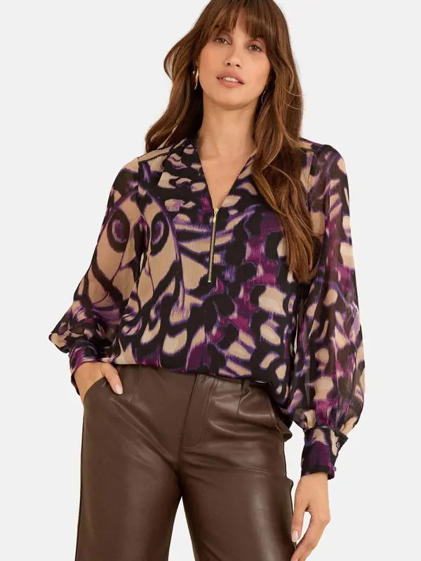 love & roses love & roses Bluza  kamela / lila / črna