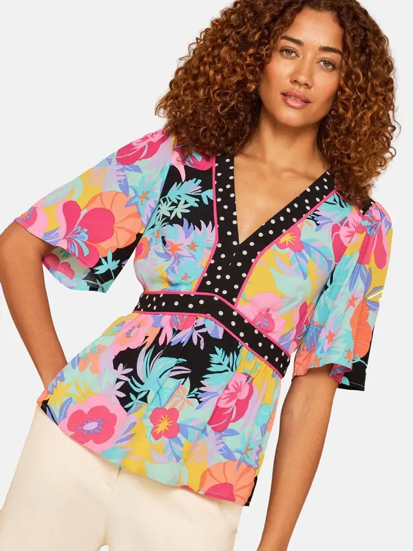 love & roses love & roses Bluza  kraljevo modra / majnica / črna / bela