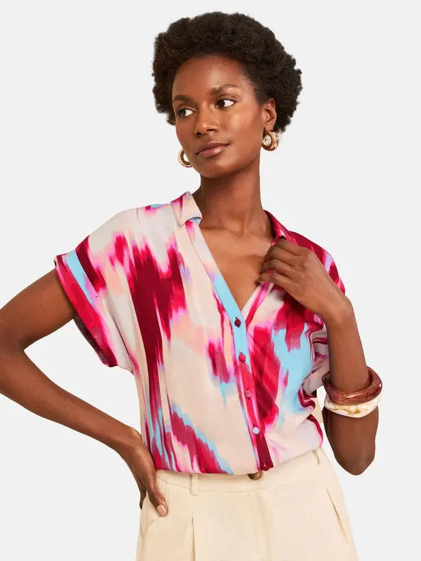love & roses love & roses Bluza  kremna / svetlo modra / svetlo roza / bordo