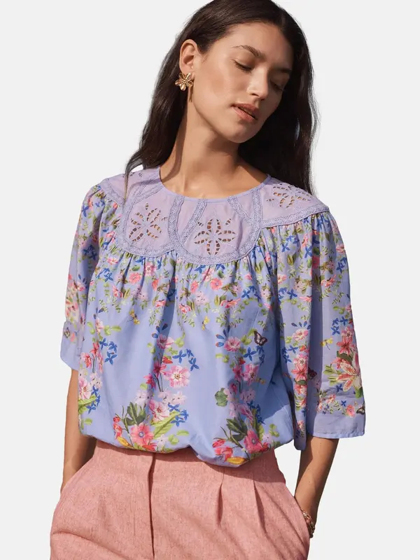 love & roses love & roses Bluza  modra / opal / oliva / staro roza