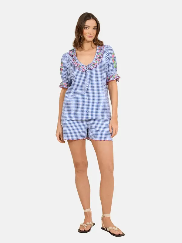 love & roses love & roses Bluza  modra / zelena / pitaja / bela