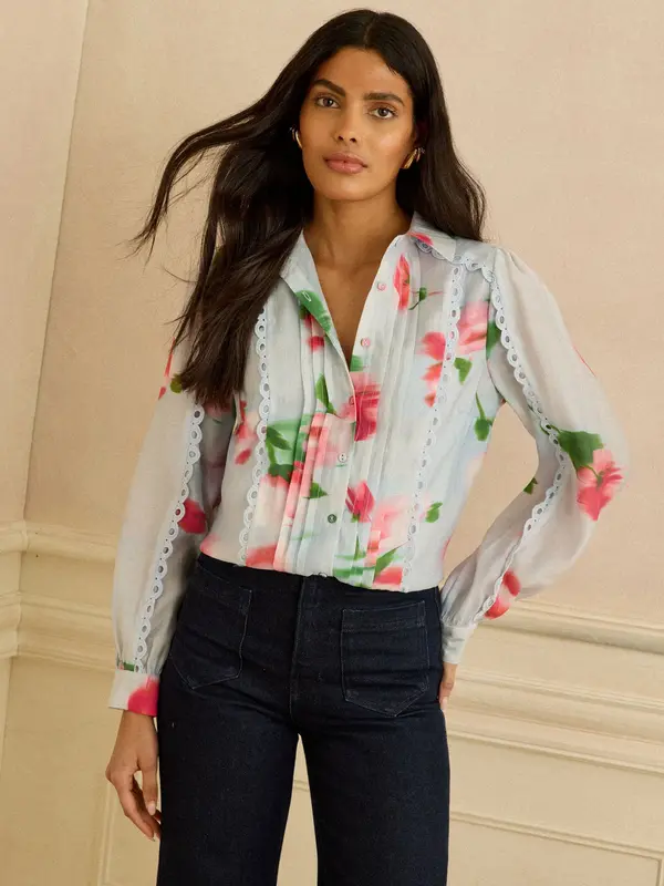 love & roses love & roses Bluza  pastelno modra / zelena / roza / pastelno roza