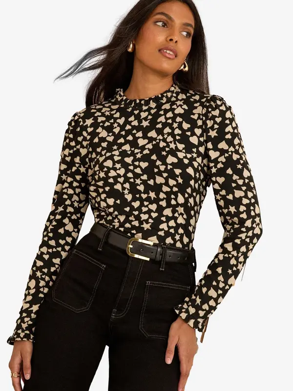 love & roses love & roses Bluza  pesek / črna