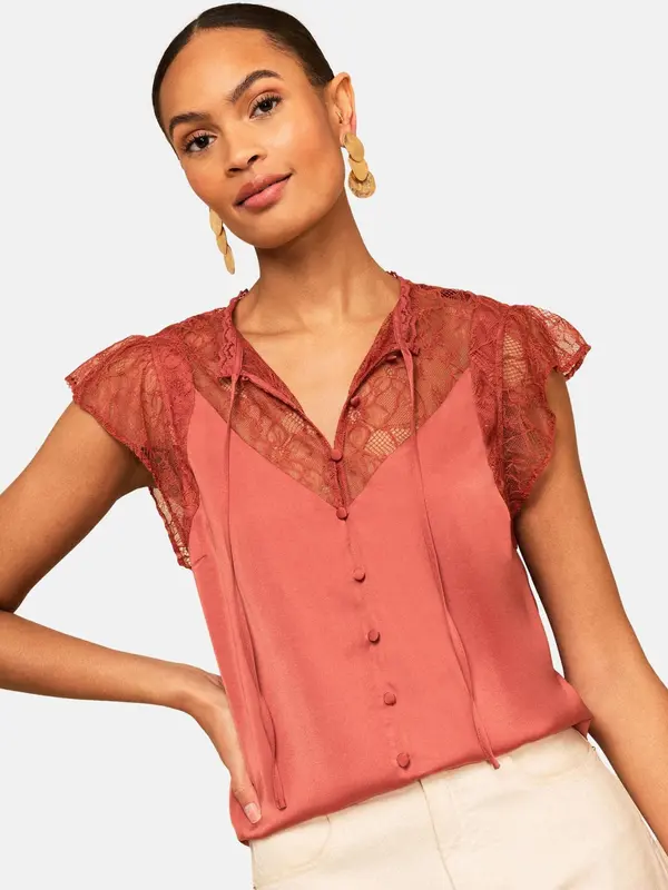 love & roses love & roses Bluza  rjasto rjava