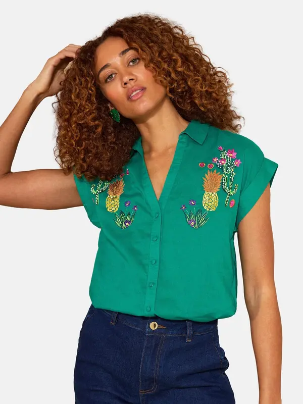 love & roses love & roses Bluza  rumena / zelena / lila / oranžna