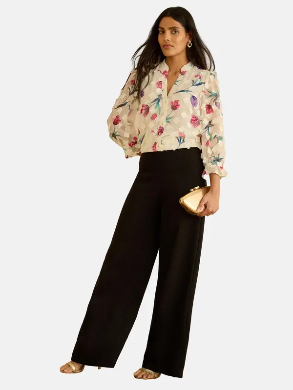 love & roses love & roses Bluza  slonovina / zelena / lila / temno roza