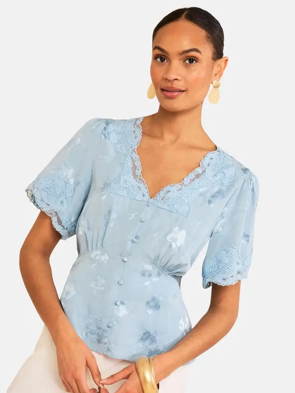 love & roses love & roses Bluza  svetlo modra