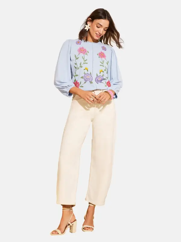 love & roses love & roses Bluza  svetlo modra / zelena / sivka / svetlo roza