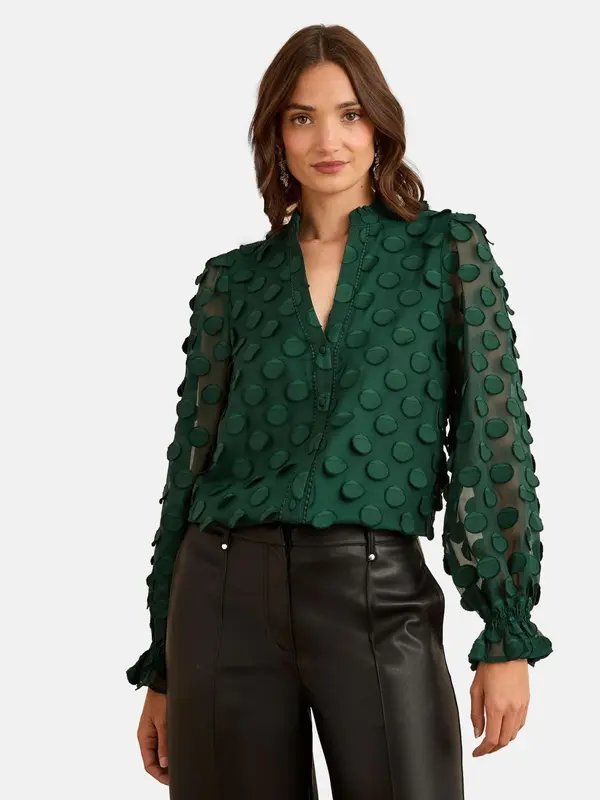 love & roses love & roses Bluza  temno zelena