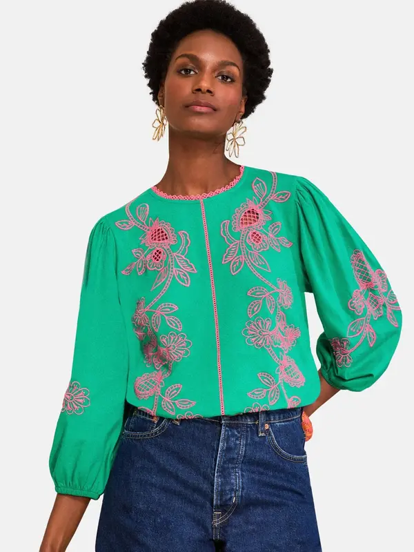 love & roses love & roses Bluza  zelena / roza