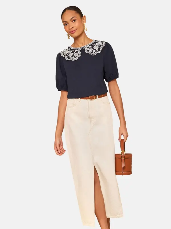 love & roses love & roses Majica  mornarska / bela