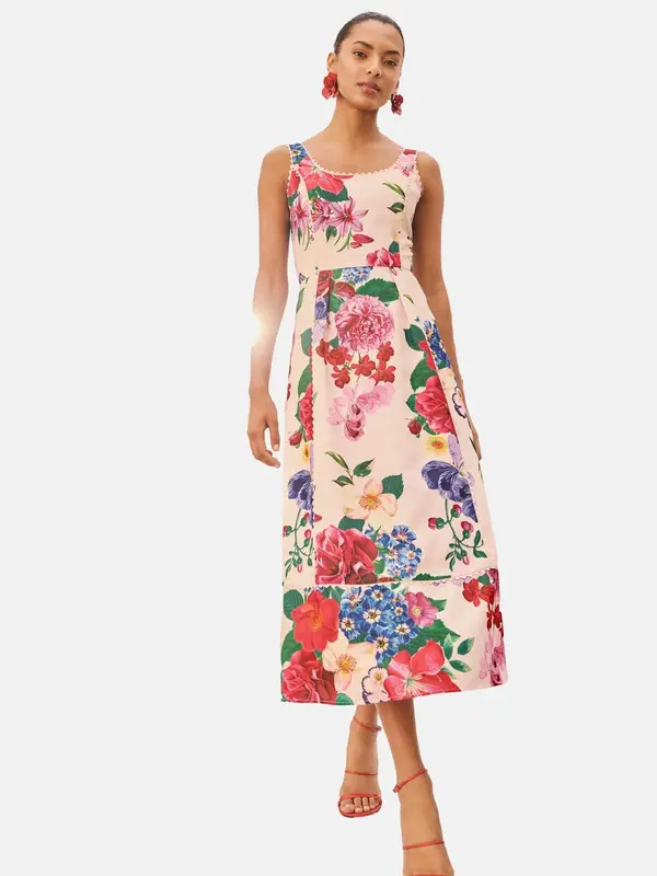 love & roses love & roses Obleka  kremna / modra / zelena / pastelno roza