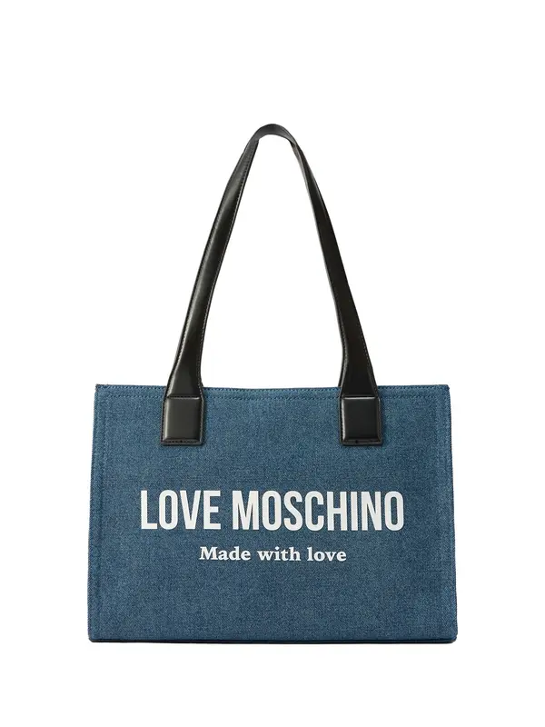 Love Moschino Love Moschino Nakupovalna torba 'Love'  moder denim / črna / bela