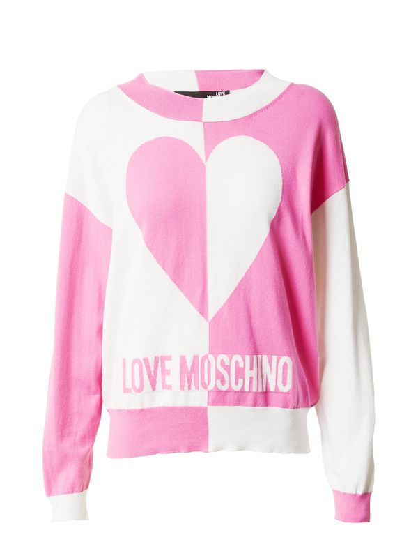 Love Moschino Love Moschino Pulover  roza / bela