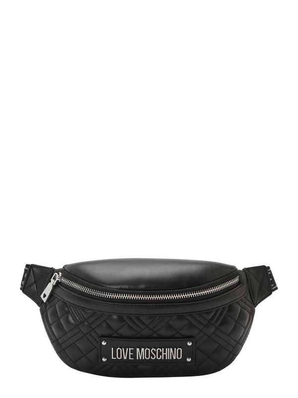 Love Moschino Love Moschino Torbica za okrog pasu  črna / srebrna