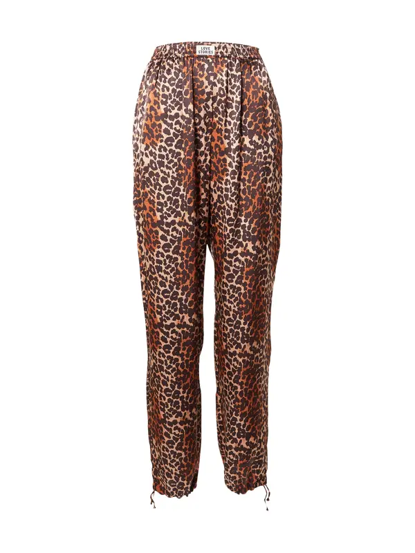 LOVE Stories LOVE Stories Spodnji del pižame 'Theodore'  svetlo bež / čokolada / konjak
