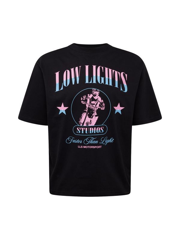 Low Lights Studios Low Lights Studios Majica 'Faster Than Light'  svetlo modra / roza / črna