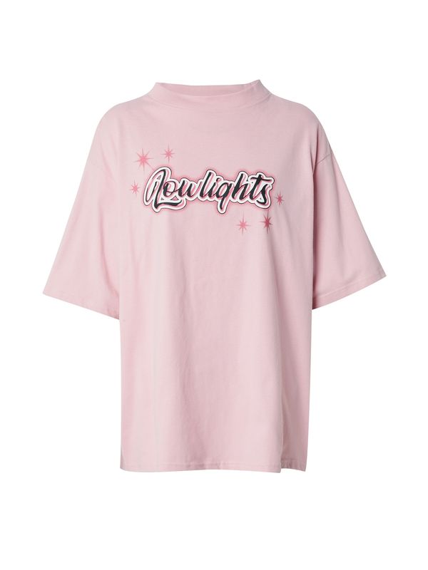 Low Lights Studios Low Lights Studios Široka majica 'SPARKLE'  roza / svetlo roza / črna / bela