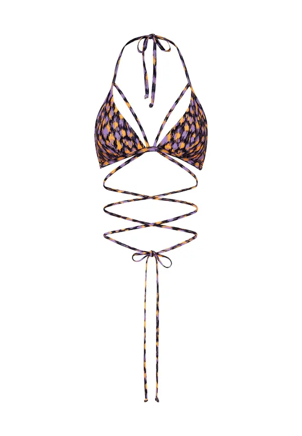 LSCN by LASCANA LSCN by LASCANA Bikini zgornji del 'Lavista'  lila / oranžna / črna