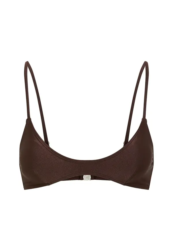 LSCN by LASCANA LSCN by LASCANA Bikini zgornji del  temno rjava