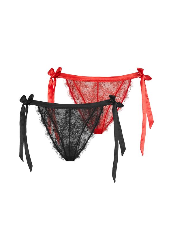 LSCN by LASCANA LSCN by LASCANA Spodnje hlačke  rdeča / črna