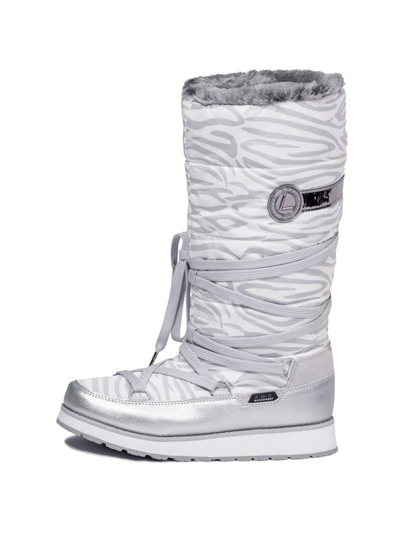 LUHTA LUHTA Škornji za v sneg 'Tahtova'  svetlo siva / srebrna / bela
