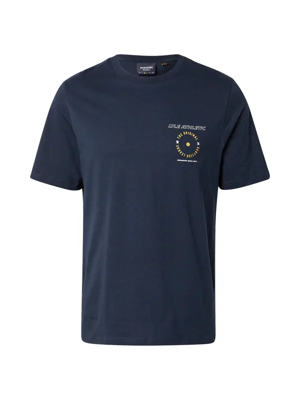 Lyle & Scott Lyle & Scott Majica 'Lyle Athletic'  mornarska / limona / bela