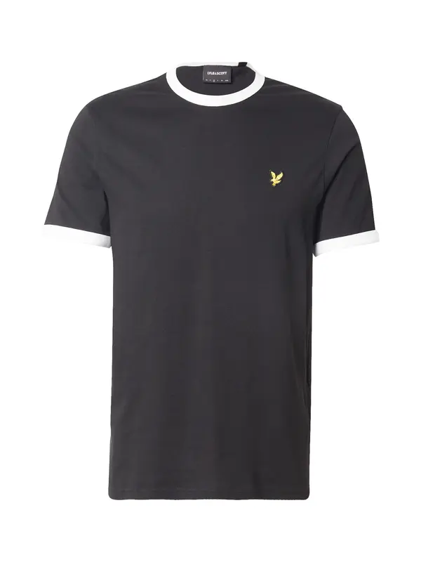 Lyle & Scott Lyle & Scott Majica 'Ringer'  črna / bela