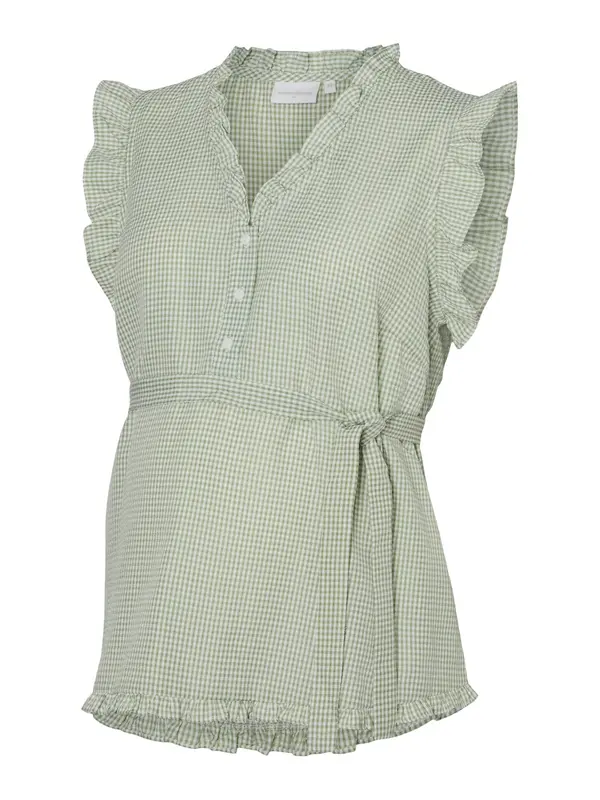 MAMALICIOUS MAMALICIOUS Bluza 'MLEMS LIA'  zelena / bela