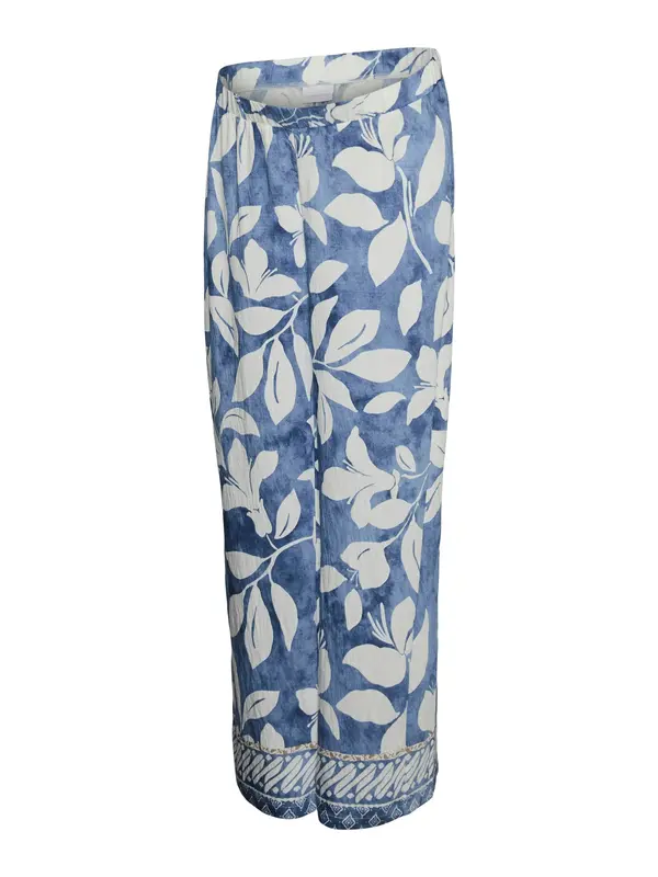 MAMALICIOUS MAMALICIOUS Hlače 'MLMALIKKA'  moder denim / umbra / bela