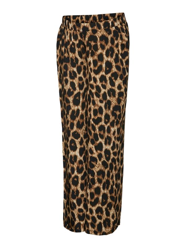 MAMALICIOUS MAMALICIOUS Hlače 'MLNalene'  čokolada / svetlo rjava / črna